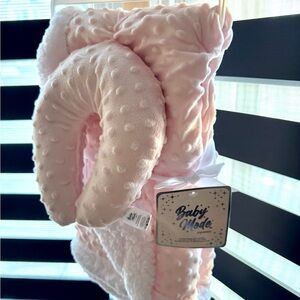 Baby Pink Blanket and Pillow Set